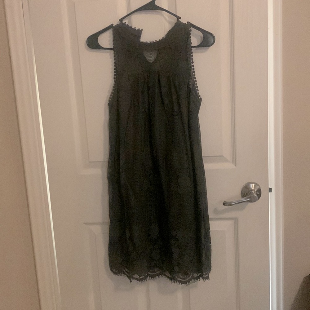 Dark gray lace dress